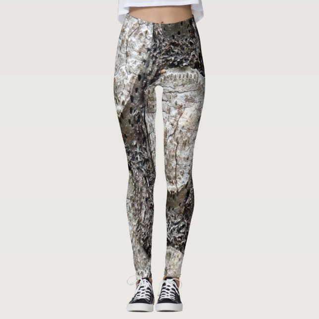 Leggings de l'Arbre à Fermes Argent (Devant)