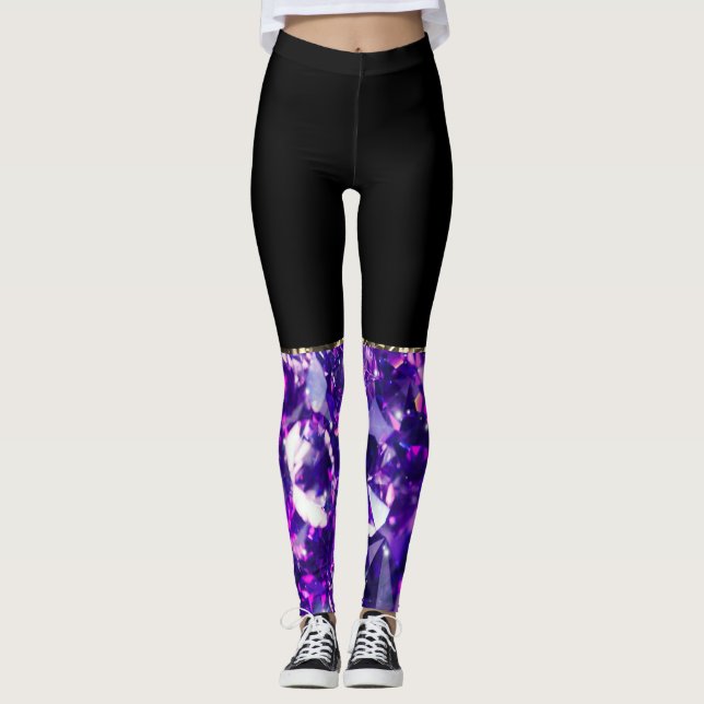 Leggings de losange pourpre (Devant)