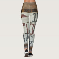 Leggings de l'Ouest - Symbole Vintage de farine ph