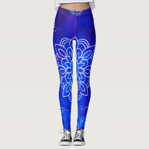 Leggings de Mandala bleu