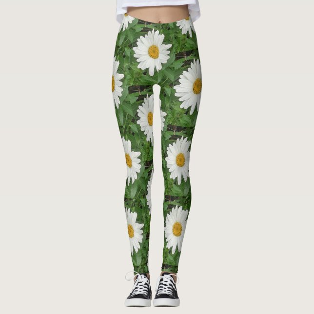 Leggings de marguerite blanche (Devant)