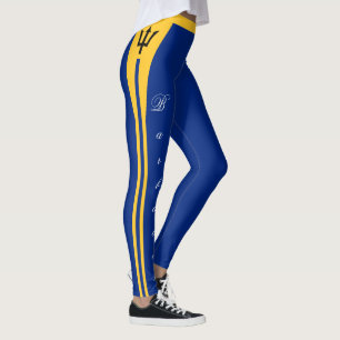 leggings de mode barbadienne, Drapeau barbadien /s