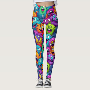 Leggings de monstres de dessin animé