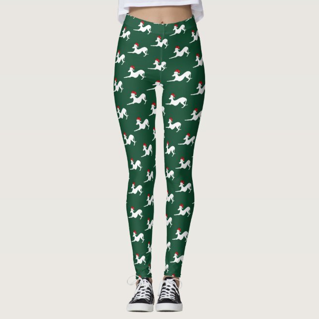 Leggings de Noël italien Greyhound Lularoe (Devant)