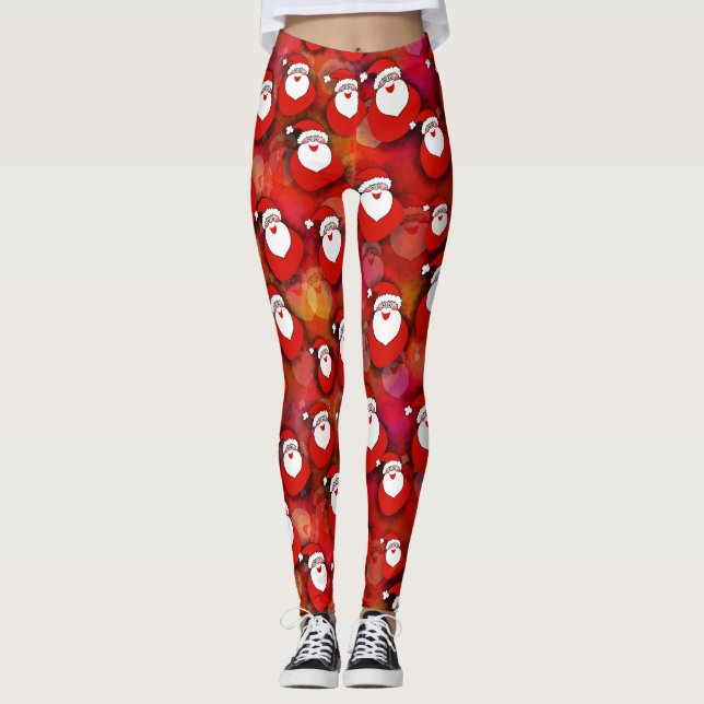 Leggings de Noël Père Noël (Devant)