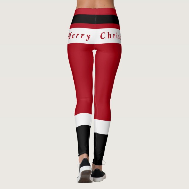 Leggings de Noël Père Noël Cadeau Drôle (Dos)