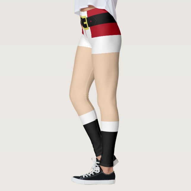 Leggings de Noël Père Noël Cadeau Drôle (Gauche)