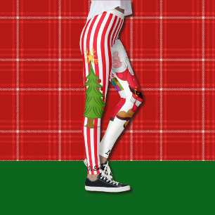 Leggings de Noël Père Noël Personnaliser S - XL