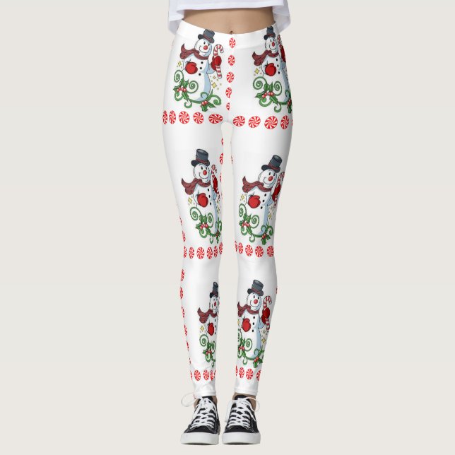 Leggings de Noël, Snowman (Devant)