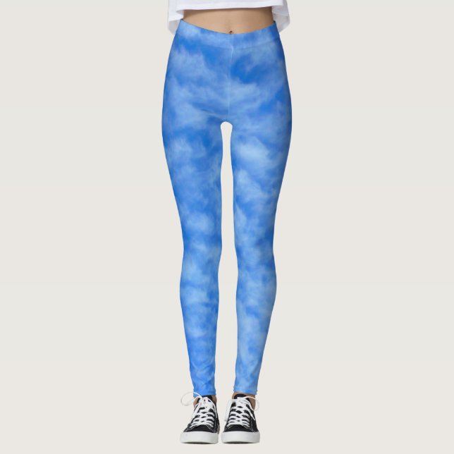 Leggings de nuage bleu ciel (Devant)