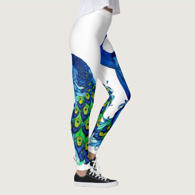 Leggings de paon bleu (Droite)