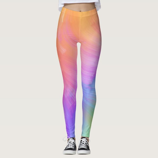 Leggings de Pastel Rainbow Swirl (Devant)