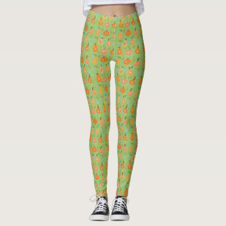 Leggings de patchs citrouille