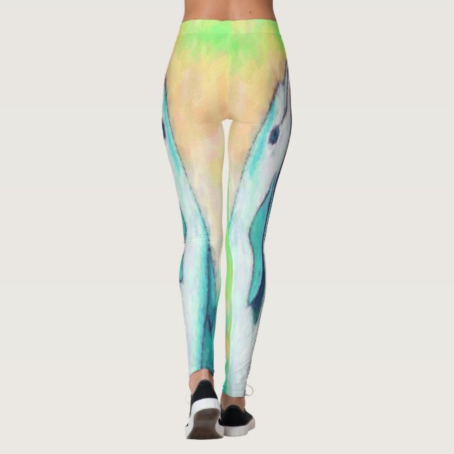 Leggings de peinture de dauphin (Dos)