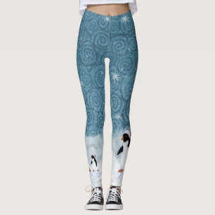 Leggings de père Noël Penguins