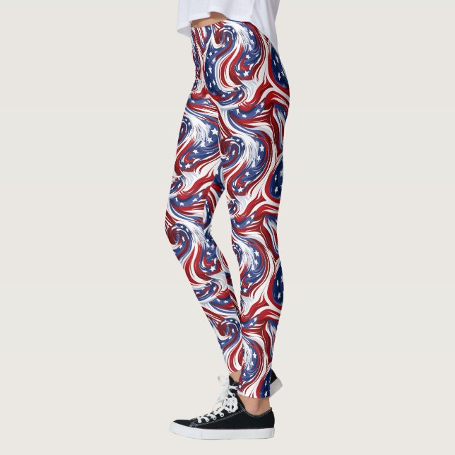 Leggings de perles patriotiques - Amusants (Gauche)