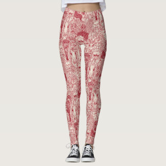 leggings de perles rouges cryptés