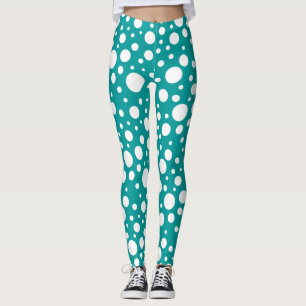 Leggings de points turquoises