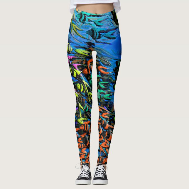 Leggings de poissons tropicaux (Devant)