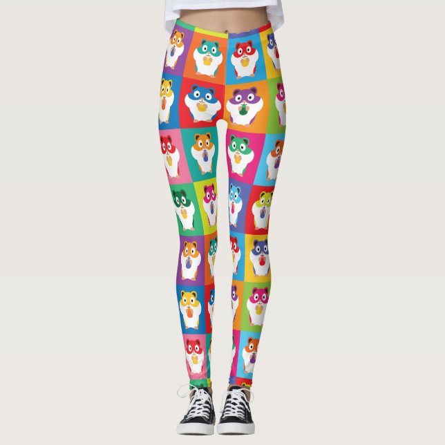 Leggings de Pop Art Hamsters (Devant)