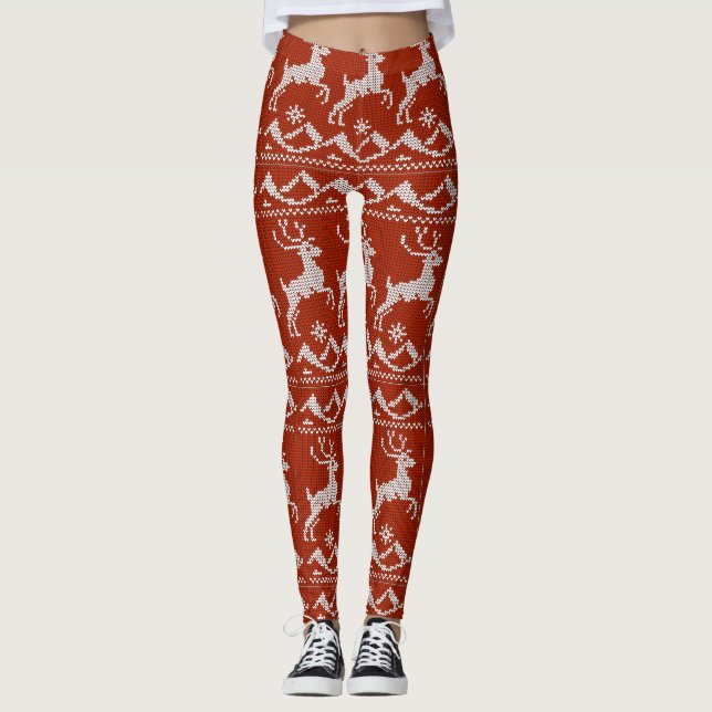 Leggings de rennes de Noël (Devant)