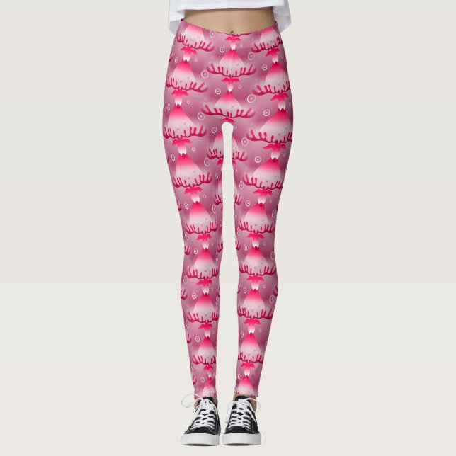 leggings de rennes roses (Devant)