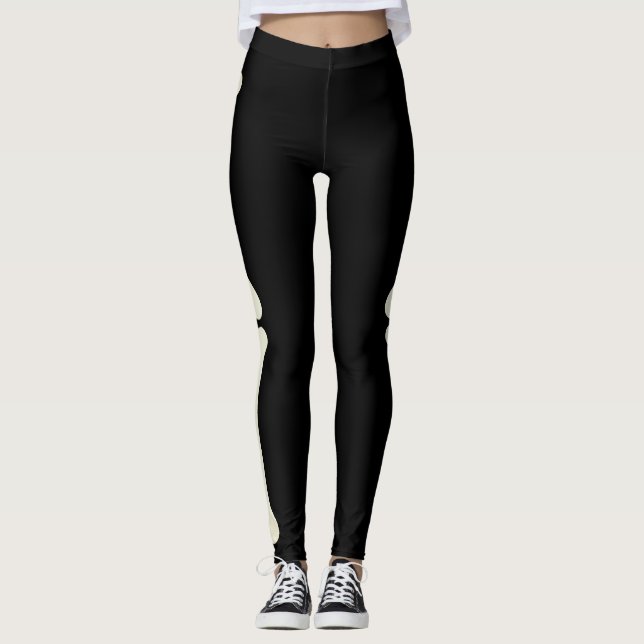 Leggings de squelette de os de jambe (Devant)