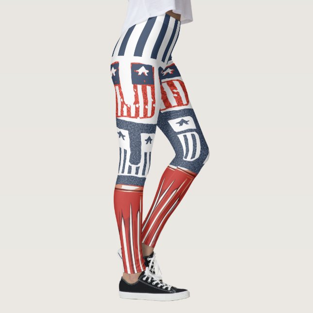 Leggings de style "États-Unis" à motif pour le 4 j (Droite)