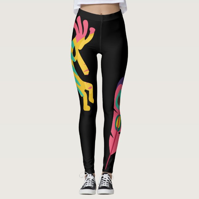 Leggings de style indien américain Kokopelli (Devant)