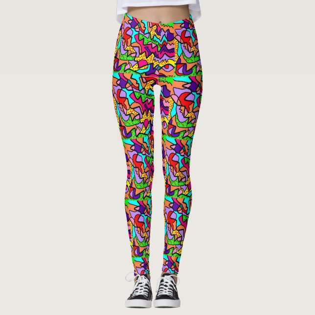 leggings de stylistes Zany multi-motifs (Devant)