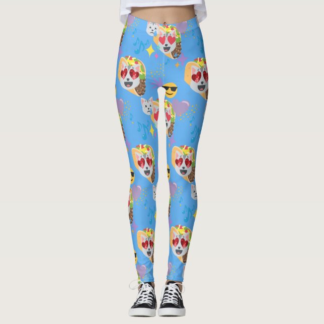 leggings de taco cat emoji (Devant)