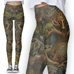 Leggings de tatouage de dragon vert : Art Viking c<br><div class="desc">Voici nos Leggings Green Dragon uniques, avec un magnifique tatouage inspiré du Dragon Vert. Ces légendes sont un must pour les amoureux de la nature qui apprécient l'art celtique ornemental et viking. J'ai créé les parties composantes de cette oeuvre d'art en utilisant un contenu génératif pour la technologie de l'IA...</div>