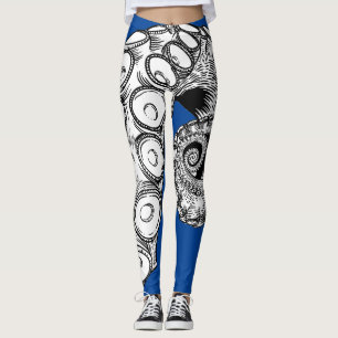 Leggings de tentacle bleu foncé