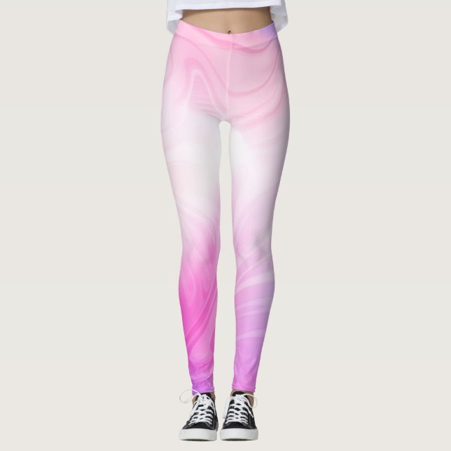 Leggings de travail à tourbillon d'énergie rose po (Devant)