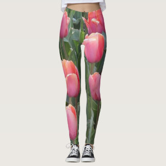 Leggings de tulipe rose