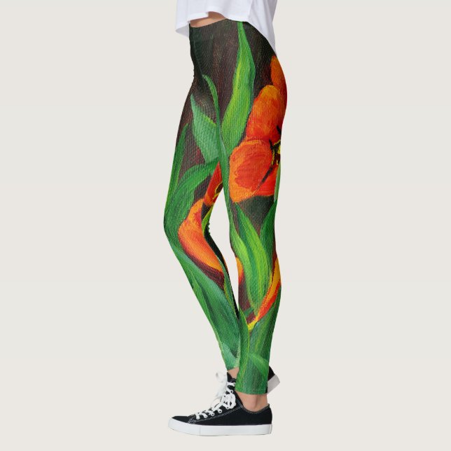 Leggings de Tulipes rouges (Gauche)