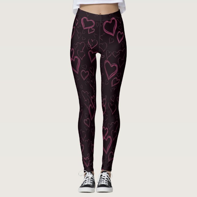 Leggings de Valentine Coeurs compliqués Leggings (Devant)