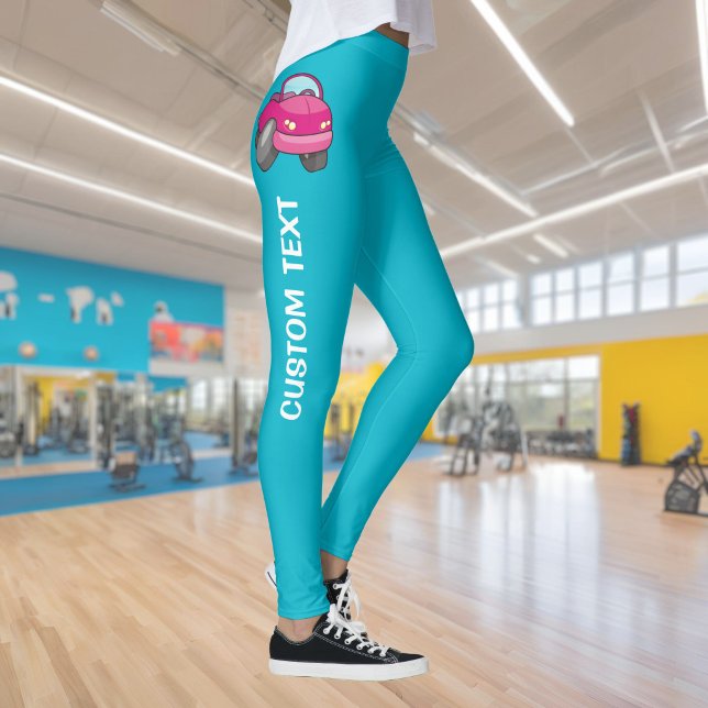 Leggings de voiture de dessin animé rose (Créateur téléchargé)