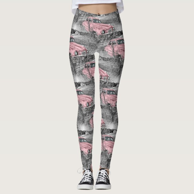 leggings de voiture rose vintage (Devant)