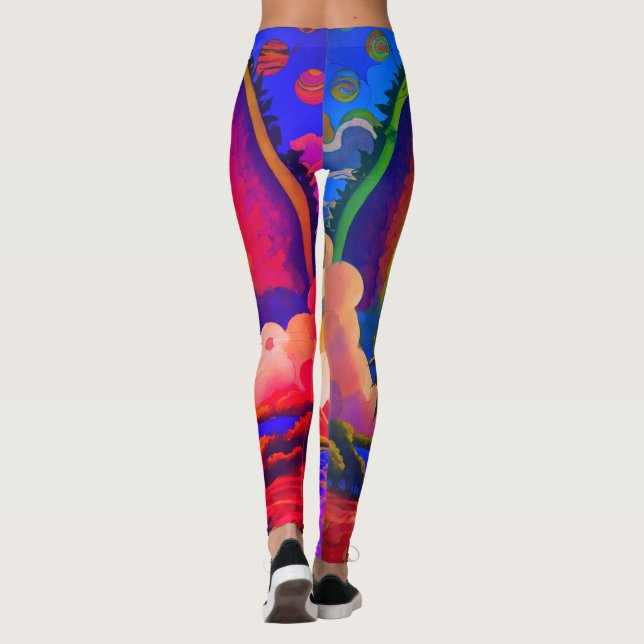Leggings de voyage psychédélique : Hippie Vibes &  (Dos)