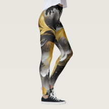 Leggings de yoga ou de tous les jours en or noir a