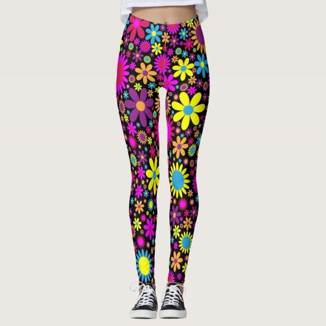 Leggings Debout ! Sois cette marguerite jaune (Devant)