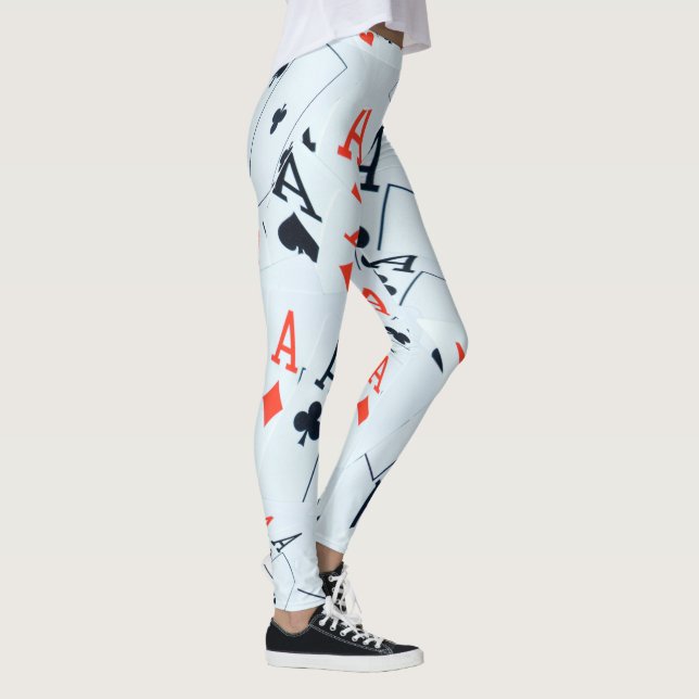 Leggings "Deck of Destiny : Layered Aces in a Poker Shuffle (Droite)