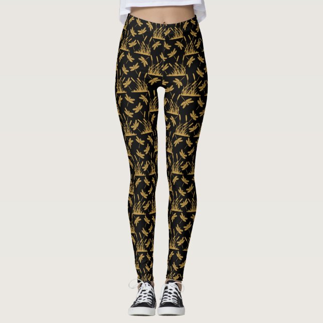 Leggings Décor à motifs libellules (Devant)