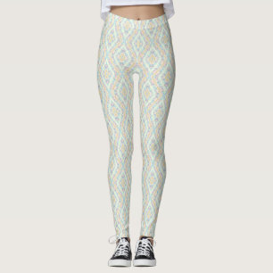 Leggings Décor beige pastel vert pastel sans charme