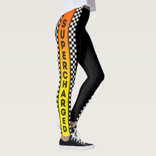 Leggings Décor de course Super Chargé le