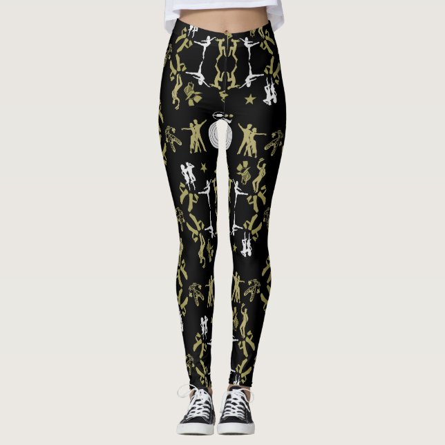 Leggings Décor de la maison de la danseuse d'or (Devant)