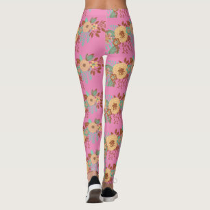 Leggings Décor Floral Boho moderne