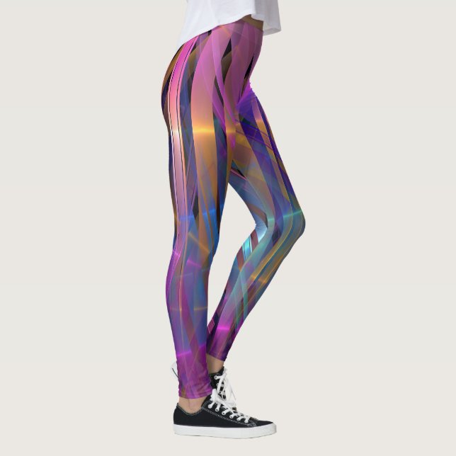 Leggings Décor géométrique rayé Abstrait (Droite)