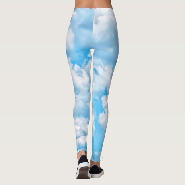 Leggings Décor heureux de nuages dessus (Dos)